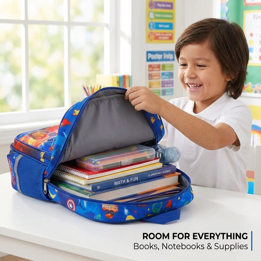 Kids 3-Piece Character School Bag Set