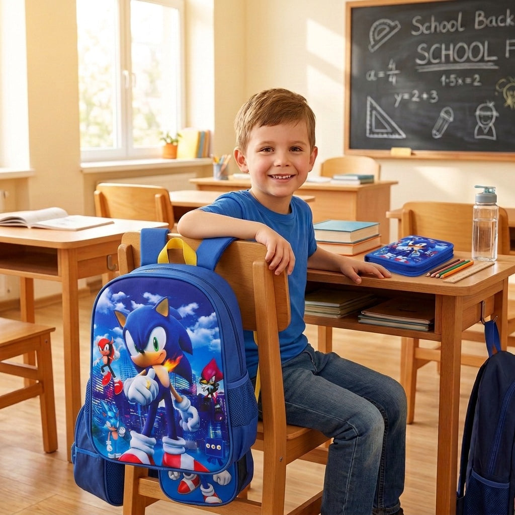 Character Kids School Bag Set (3 Pieces)