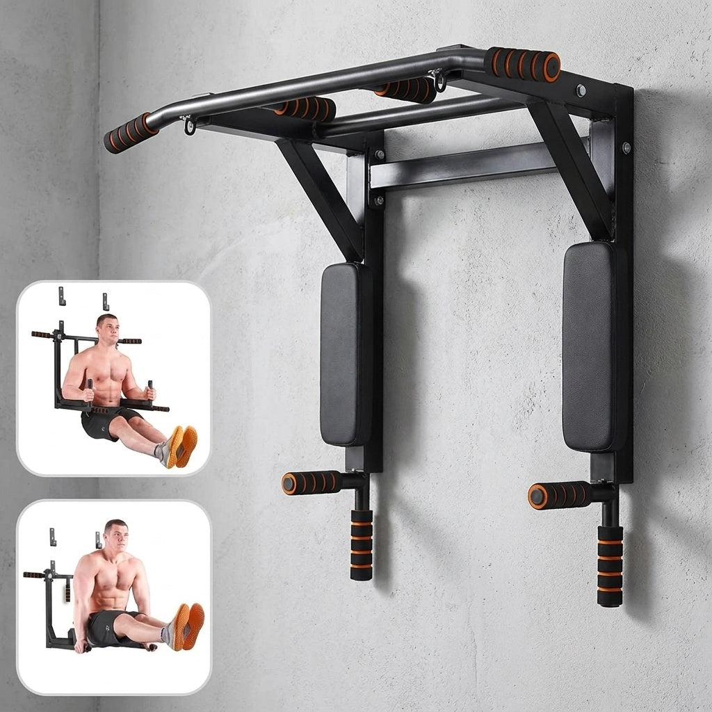 Wall Mounted Pull-Up and Dip Station