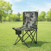 Camouflage Camp Chair with Side Pocket