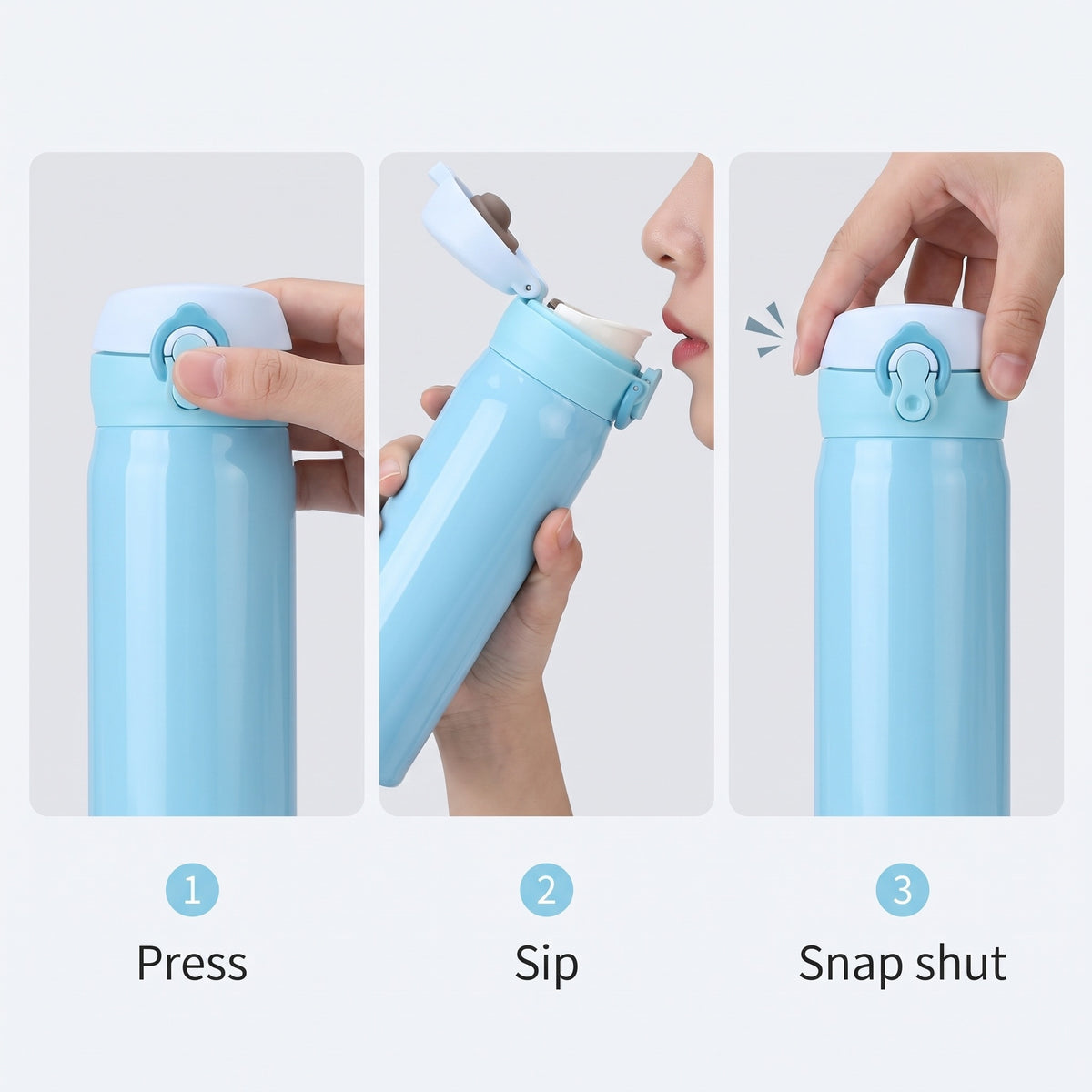 One-Push Insulated Stainless Steel Tumbler