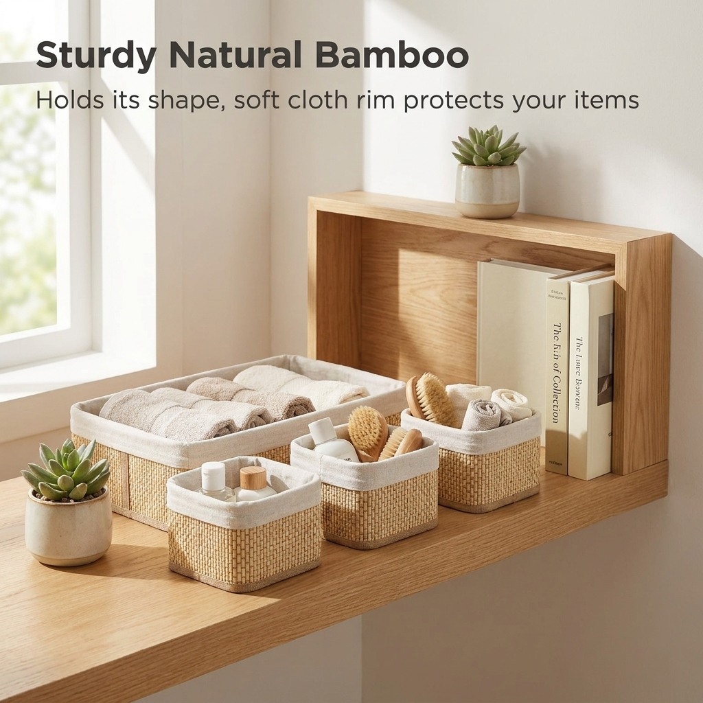 Bamboo Woven Basket Set