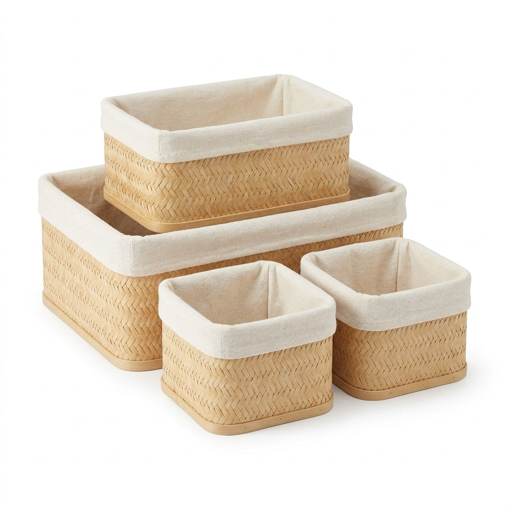 Bamboo Woven Basket Set