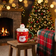 Santa Christmas Mug with Lid and Spoon