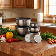 Mixing Bowls Set with Lids and Graters