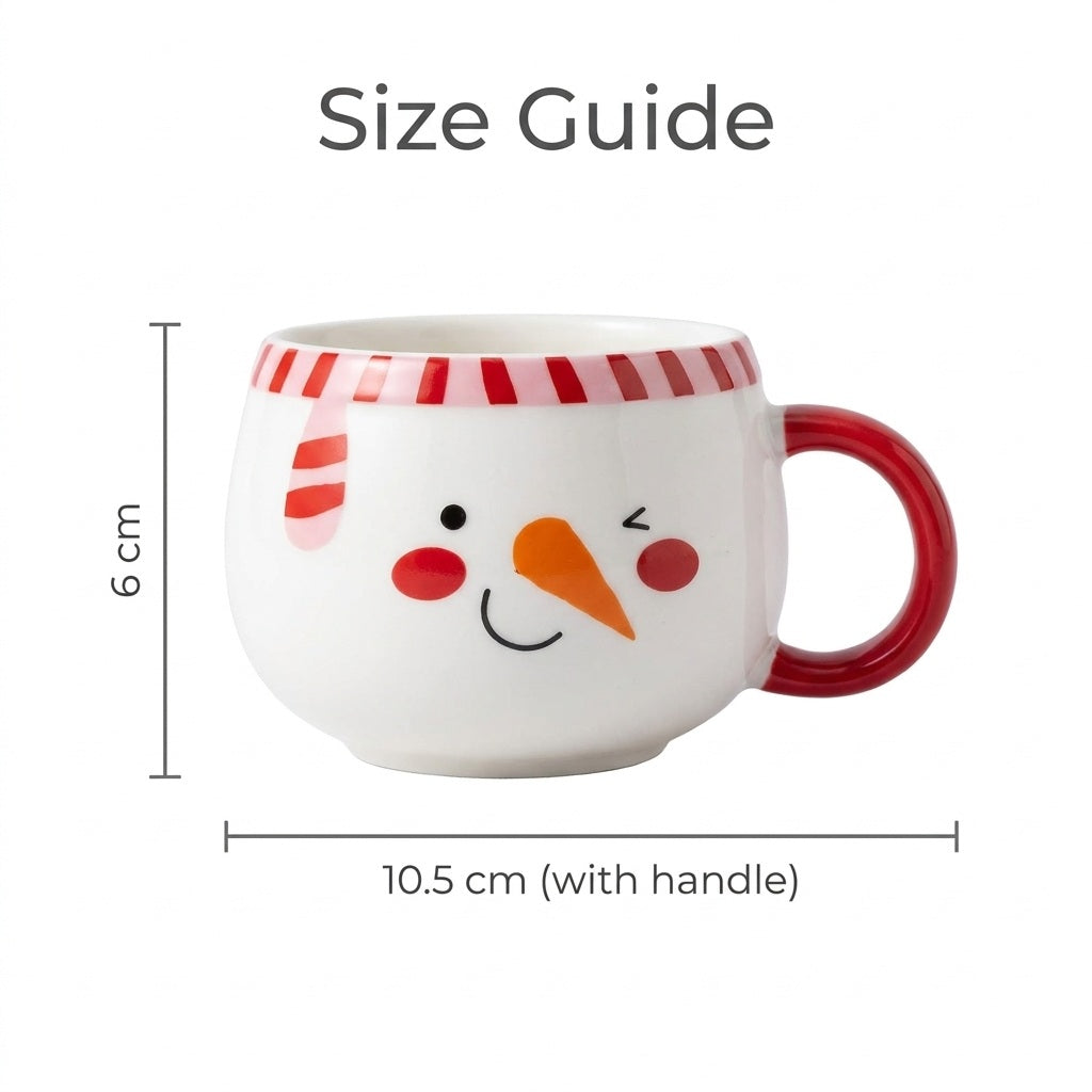 Snowman Cup with Saucer and Spoon