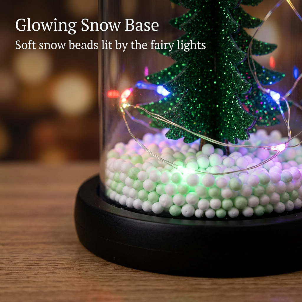 Mini LED Christmas Tree Dome - Glowing Snow Base