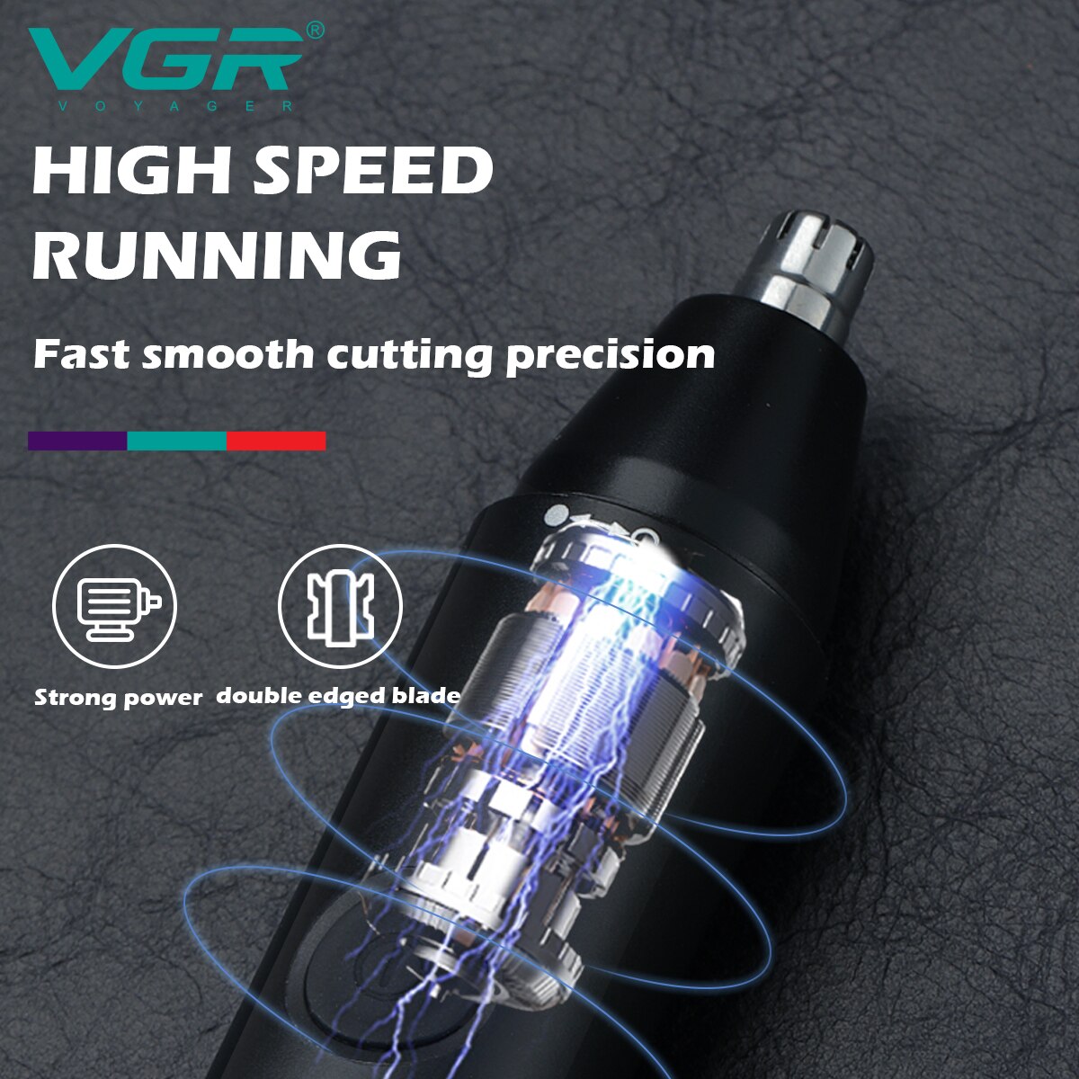 VGR V-613 Professional 2-in-1 Nose Hair Trimmer