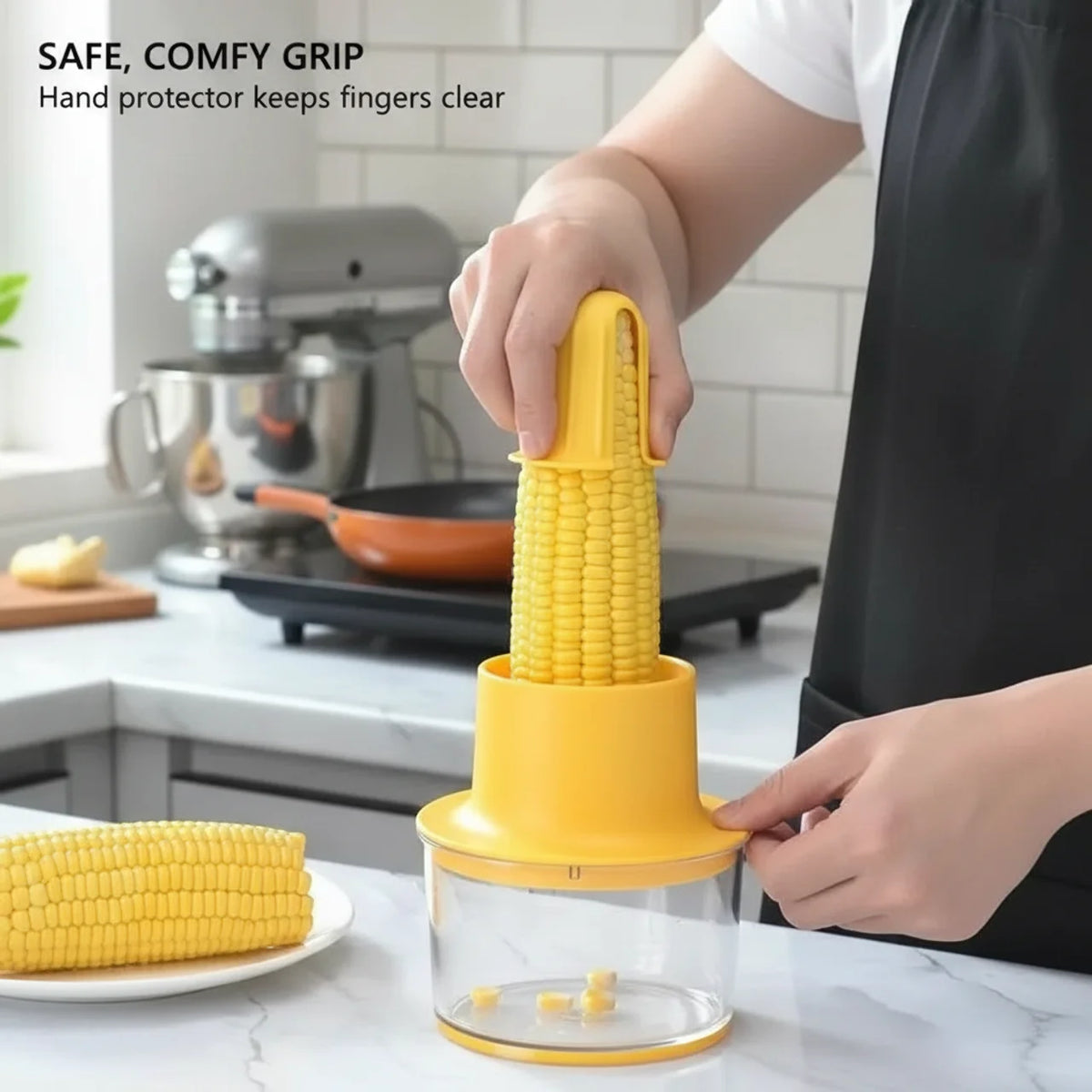 Corn Peeler with Bowl and Grater