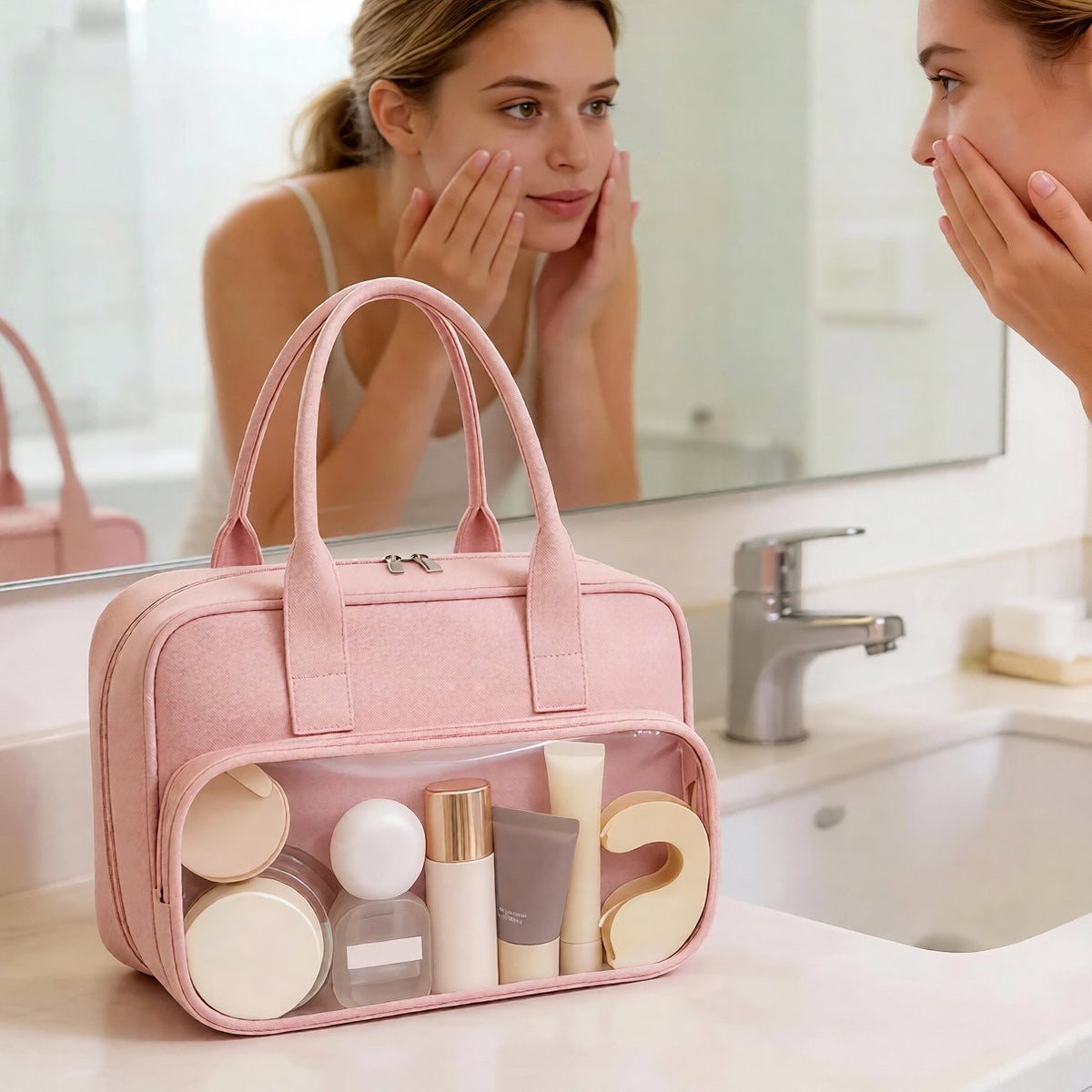 Handheld Dry Wet Separation Toiletry Bag