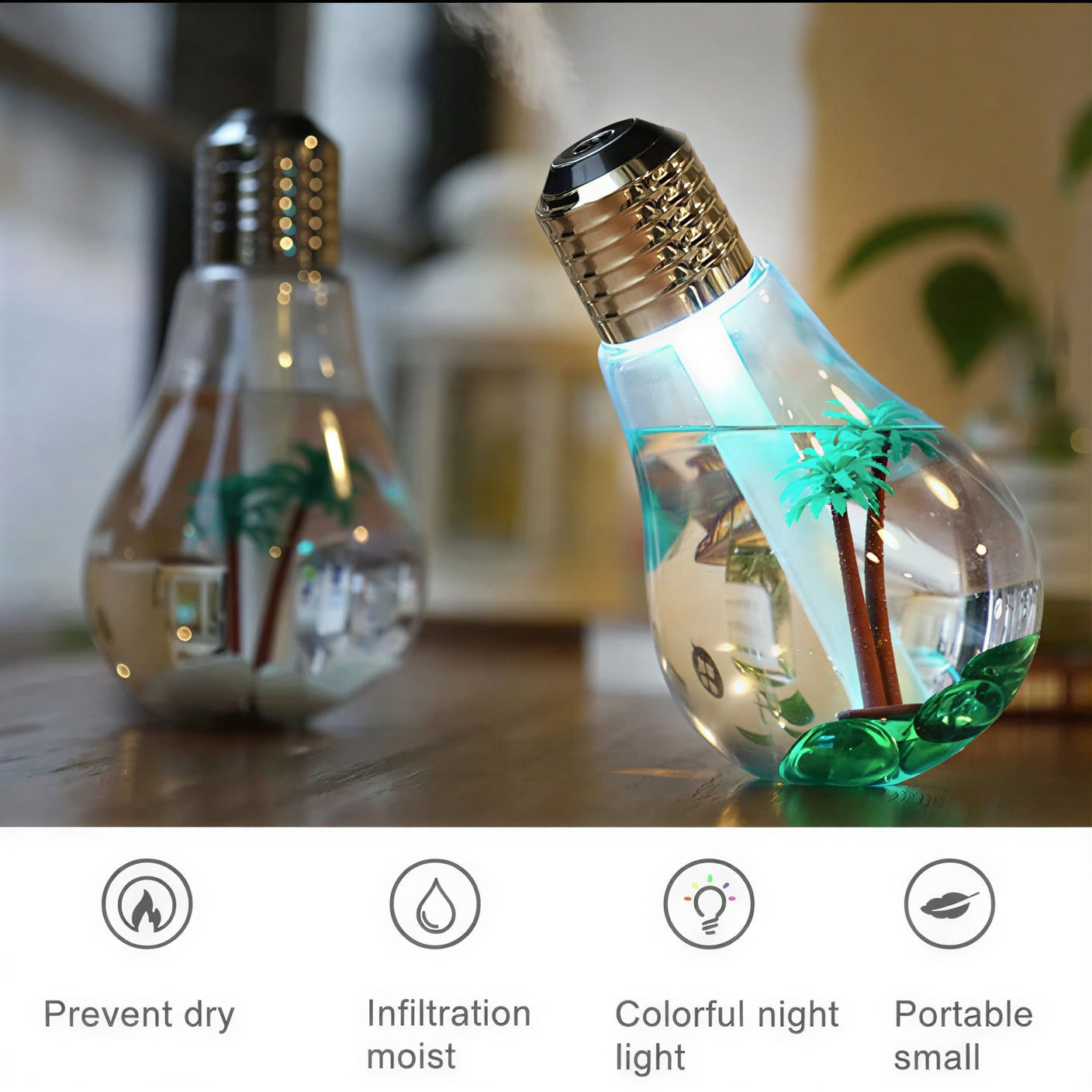 LED Light Bulb Humidifier