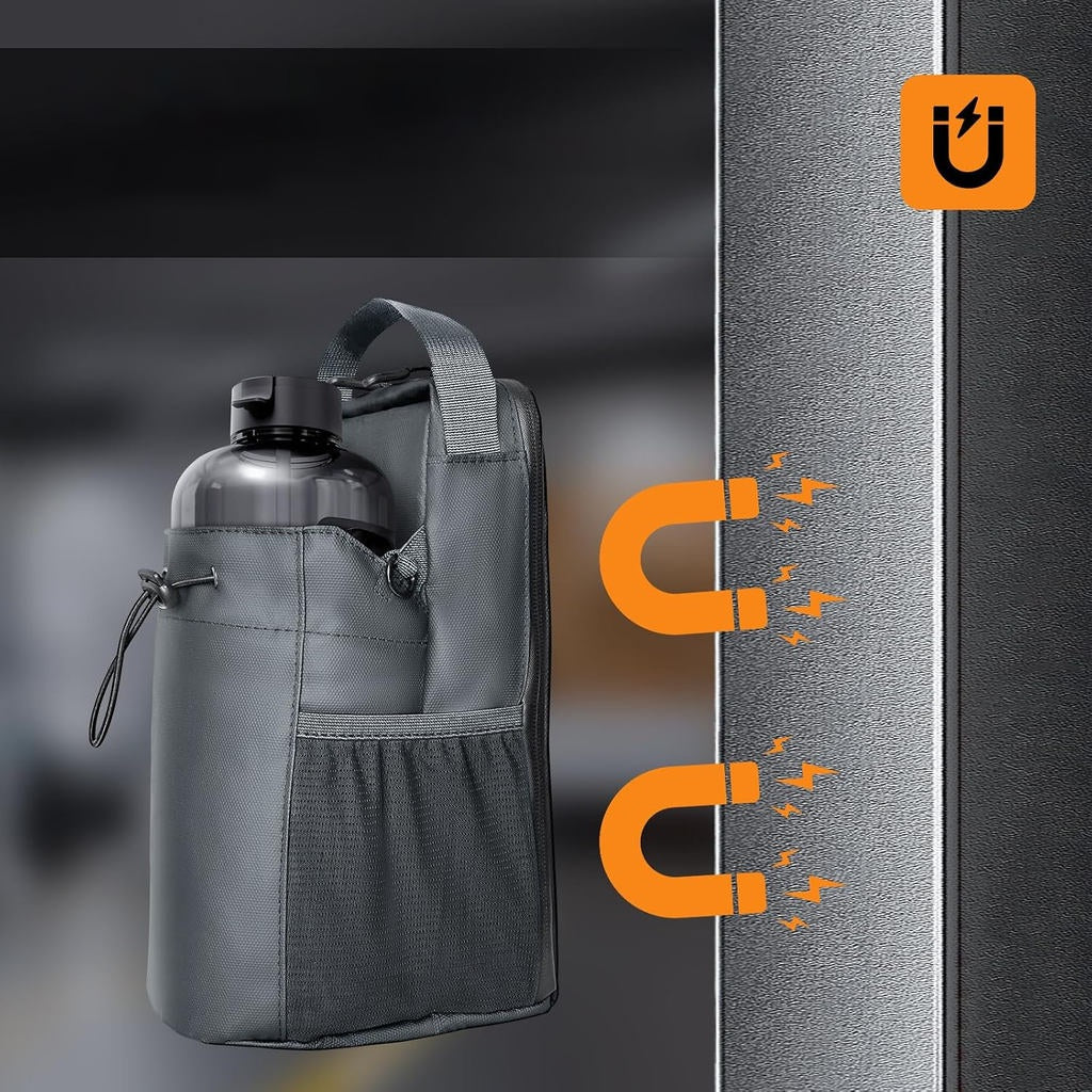 Magnetic Gym Bag With Water Bottle Holder