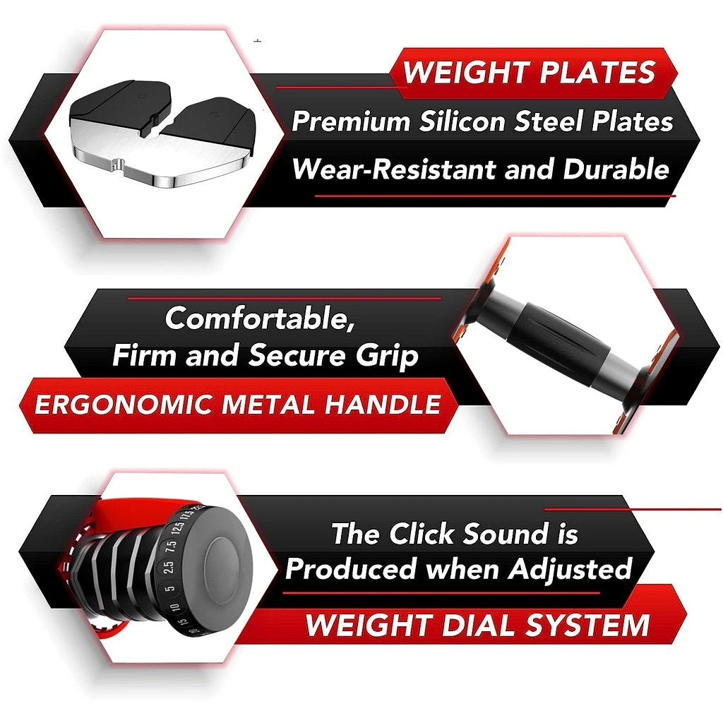 Adjustable Dumbbell Set (25KG)