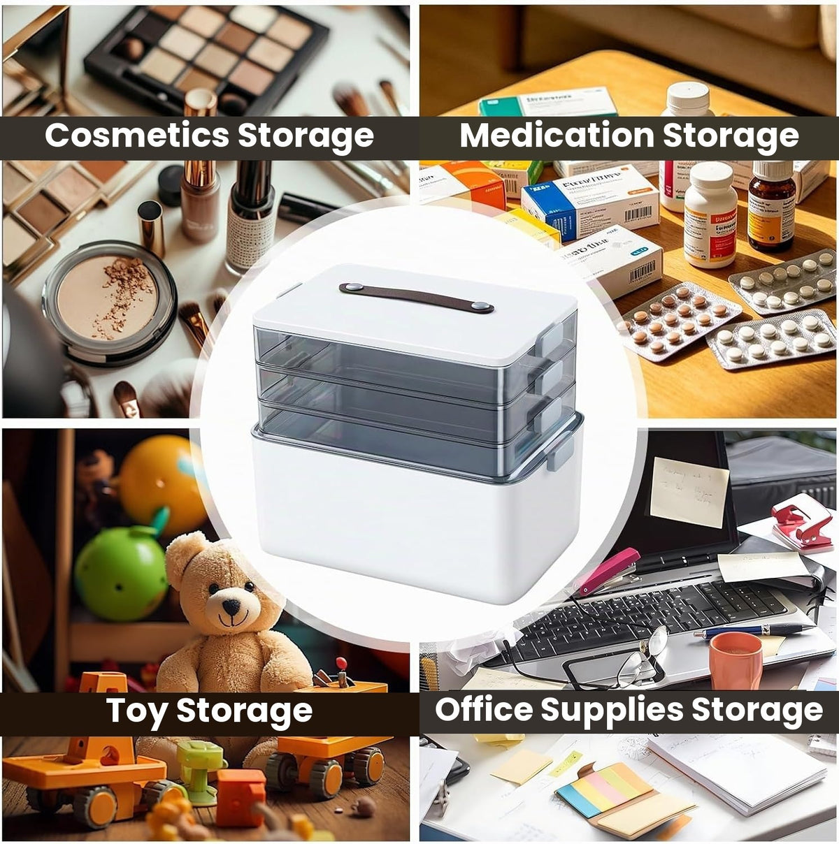 4-Tier Medicine Storage Organizer Box