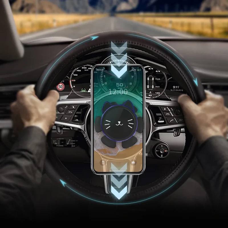 360-Degree Steering Wheel Phone Holder