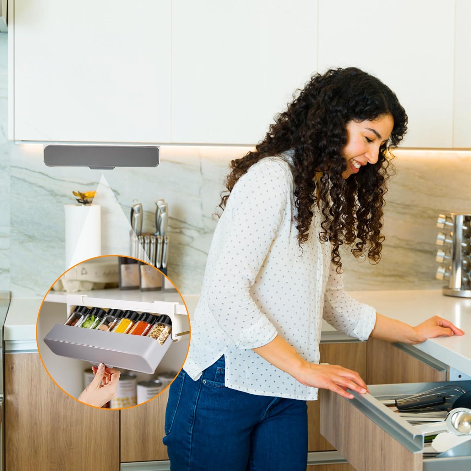 Slide Spice Rack Organizer