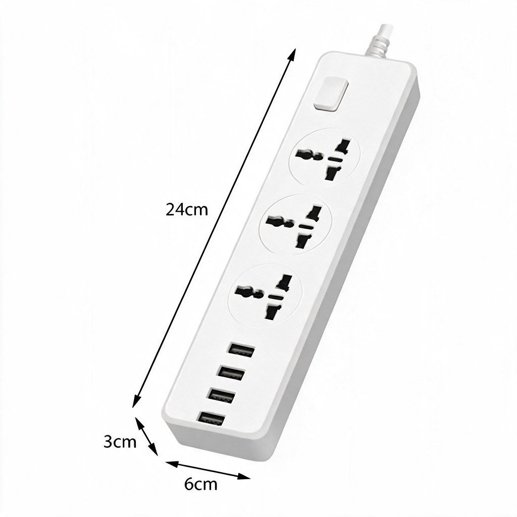 Universal Power Strip with USB Ports