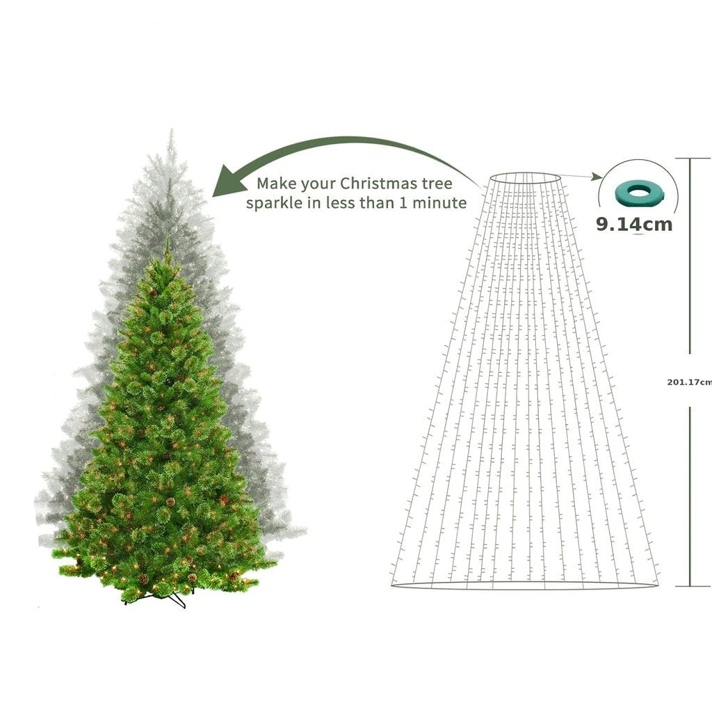 Easy Setup Smart Christmas Tree Lights 400 LED