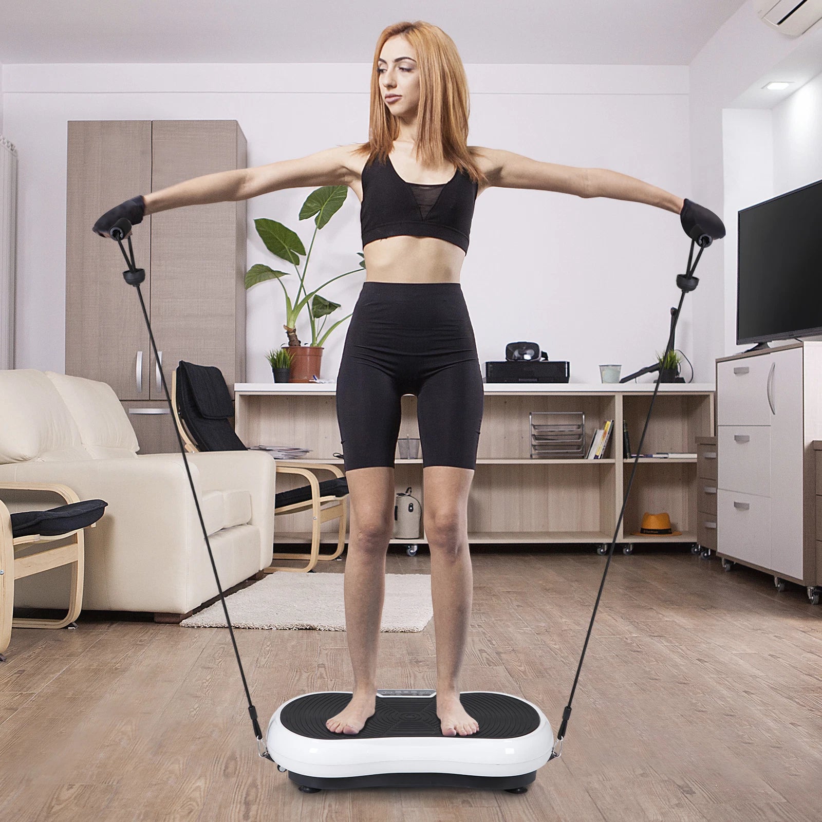 Vibration Plate with Resistance Bands