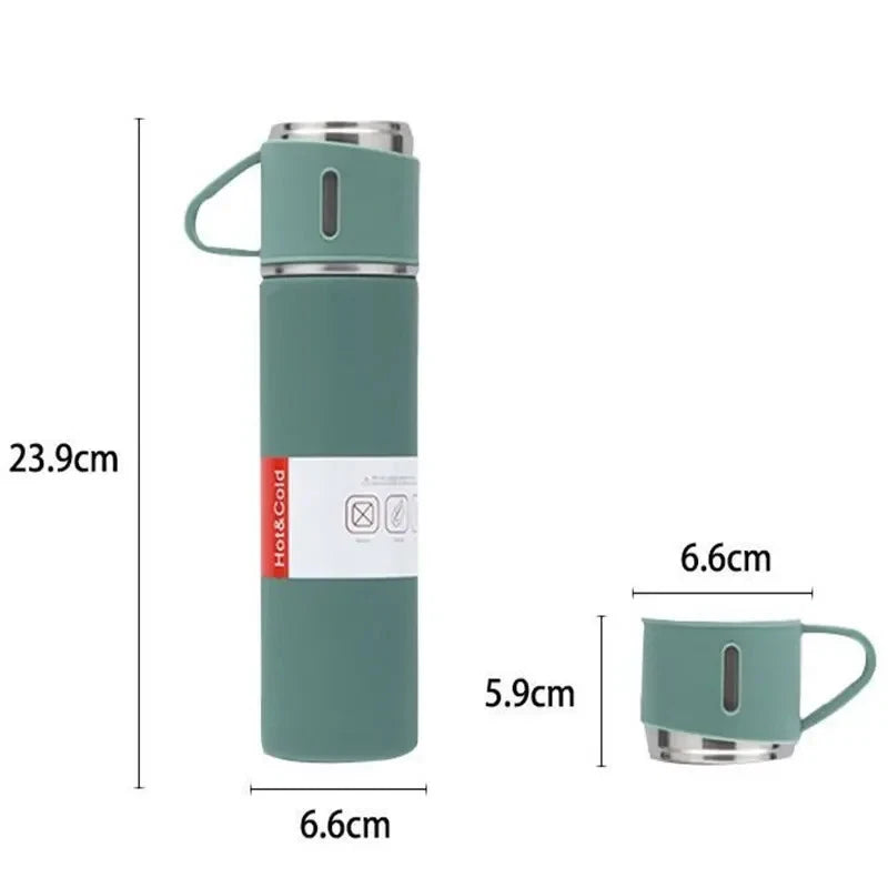 500ml Vacuum Insulated Bottle + 3 cups