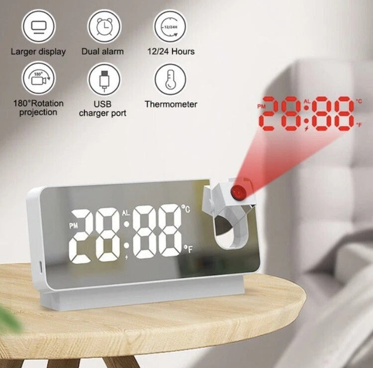 Digital Projection Alarm Clock