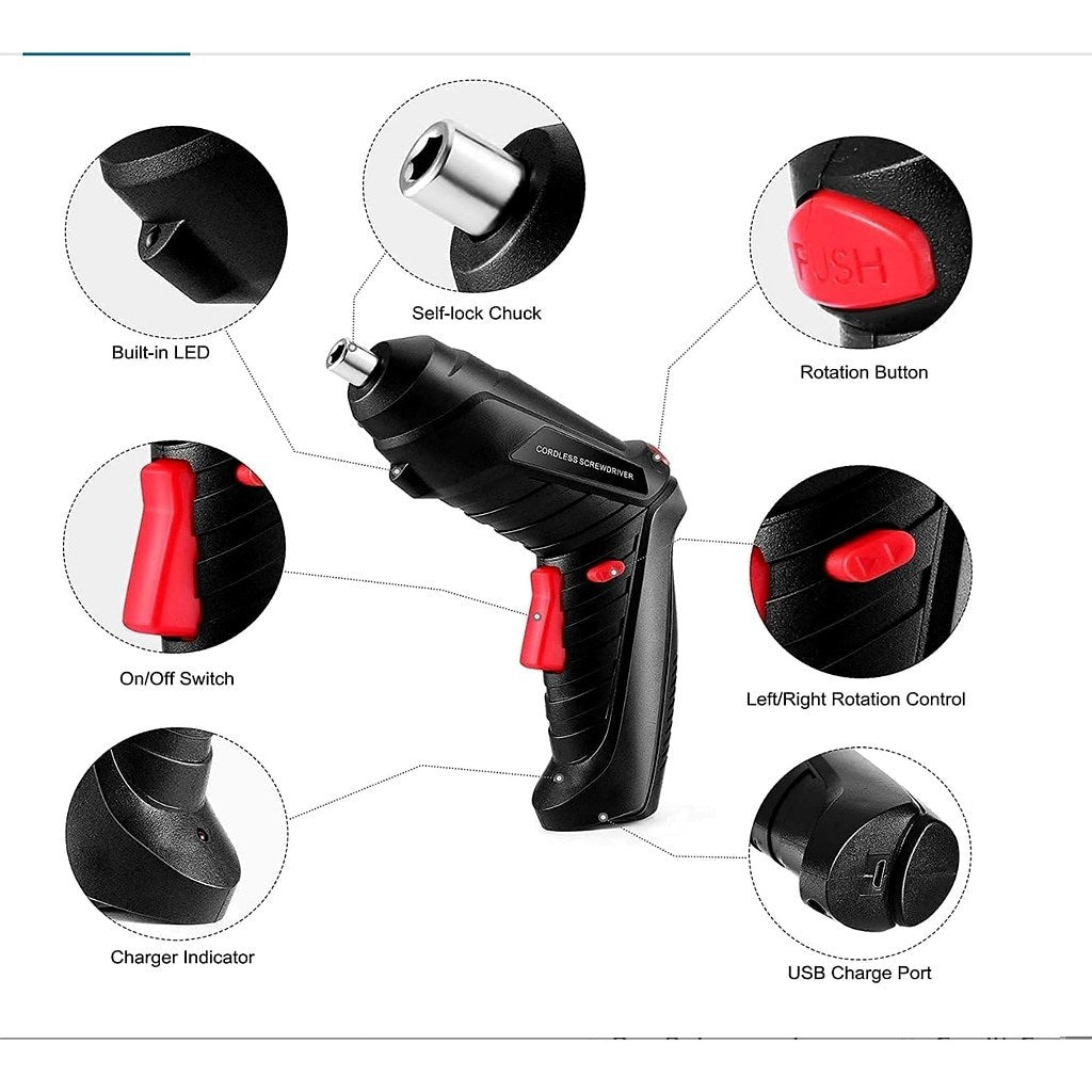 USB Electric Screwdriver Kit with Bit Set