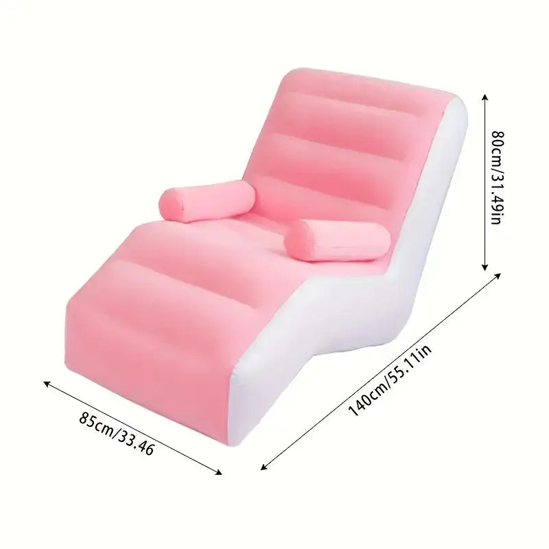 S-Shaped Inflatable Lounge Chair with Pump