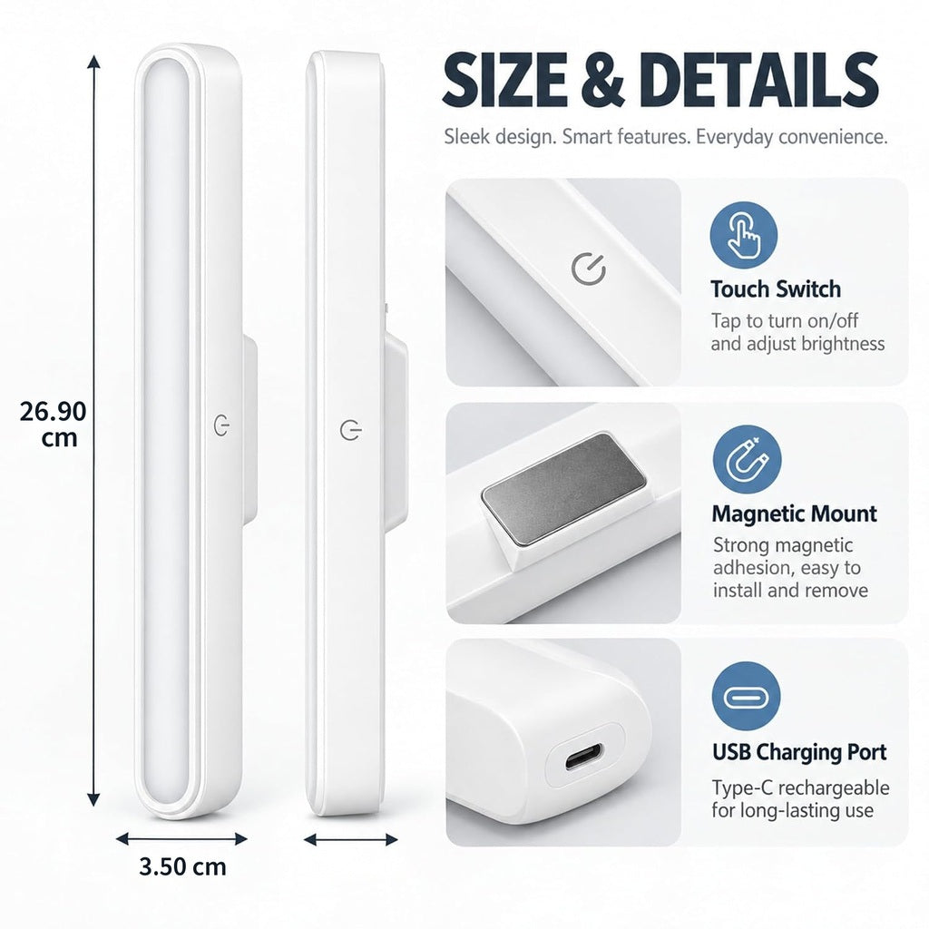 Rechargeable Magnetic LED Cabinet Light