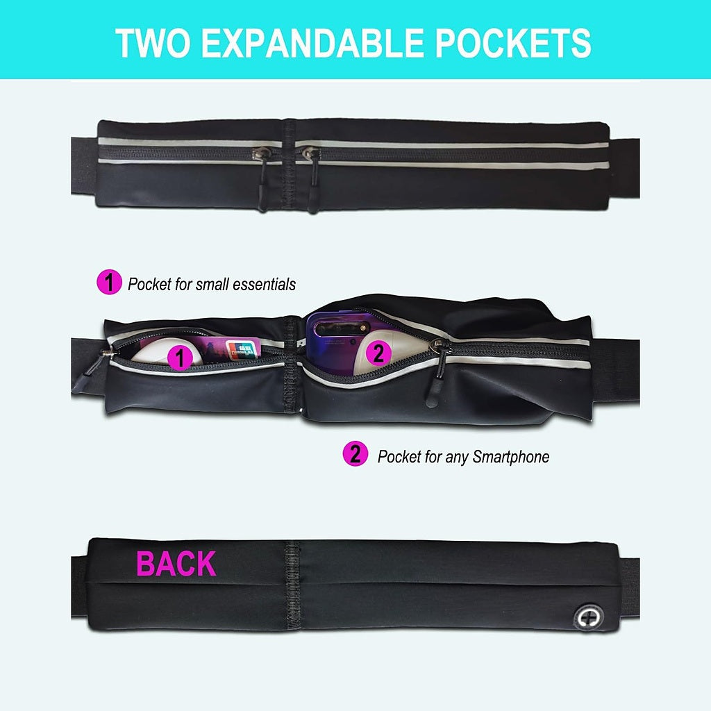 Reflective Running Belt with Adjustable Strap