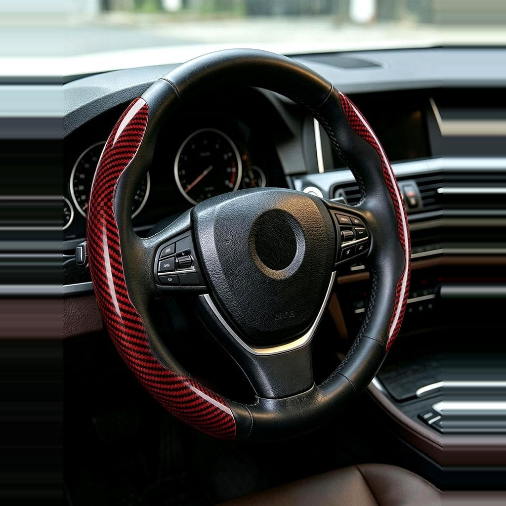 Carbon Fiber Steering Wheel Cover (Set of 2)