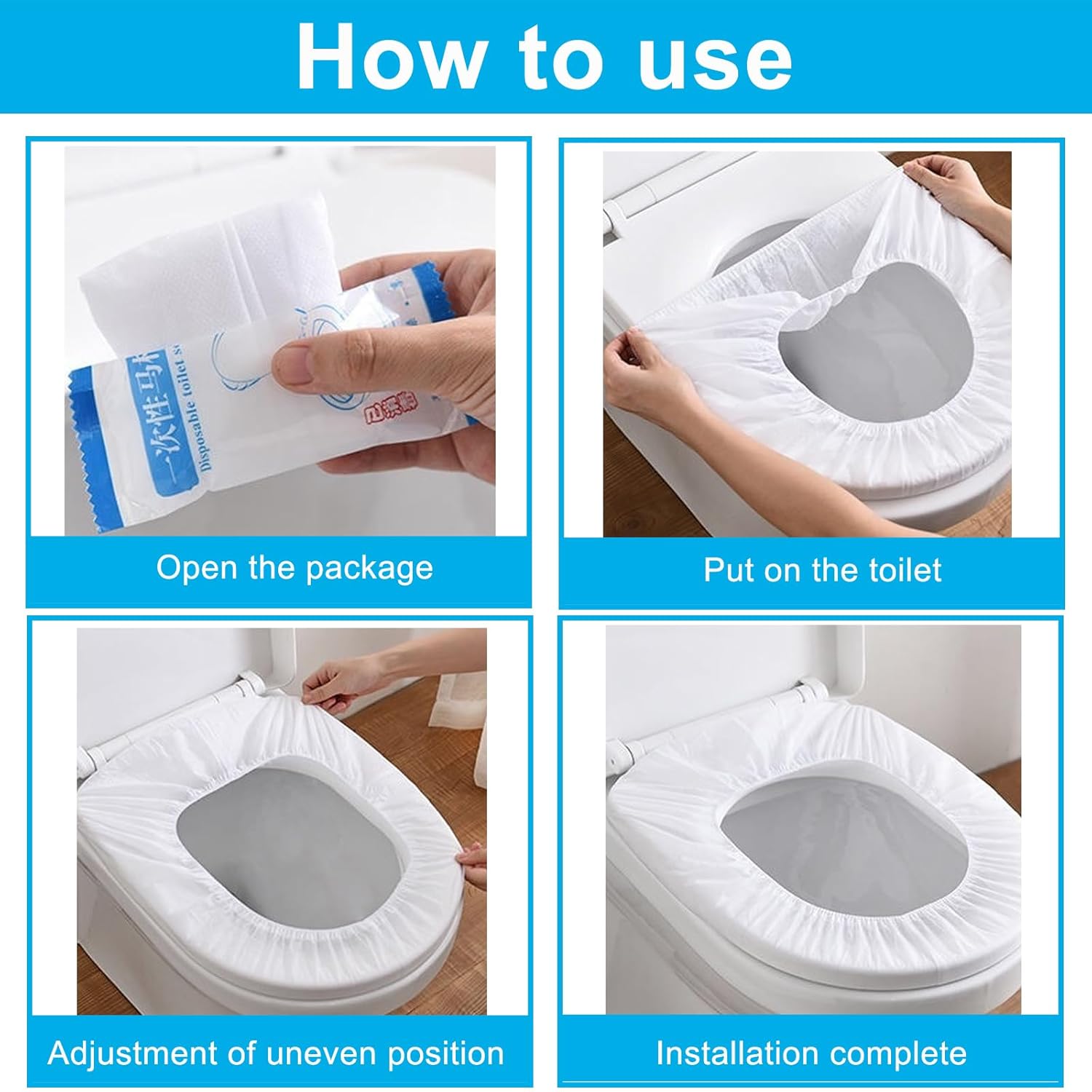 Disposable Toilet Seat Covers (Pack of 8)