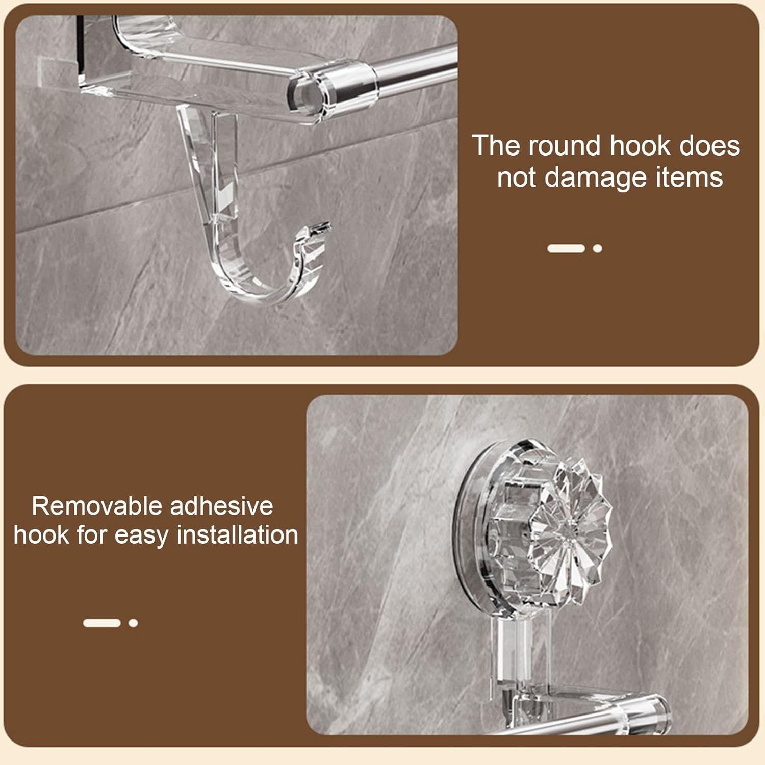 Double towel suction rack