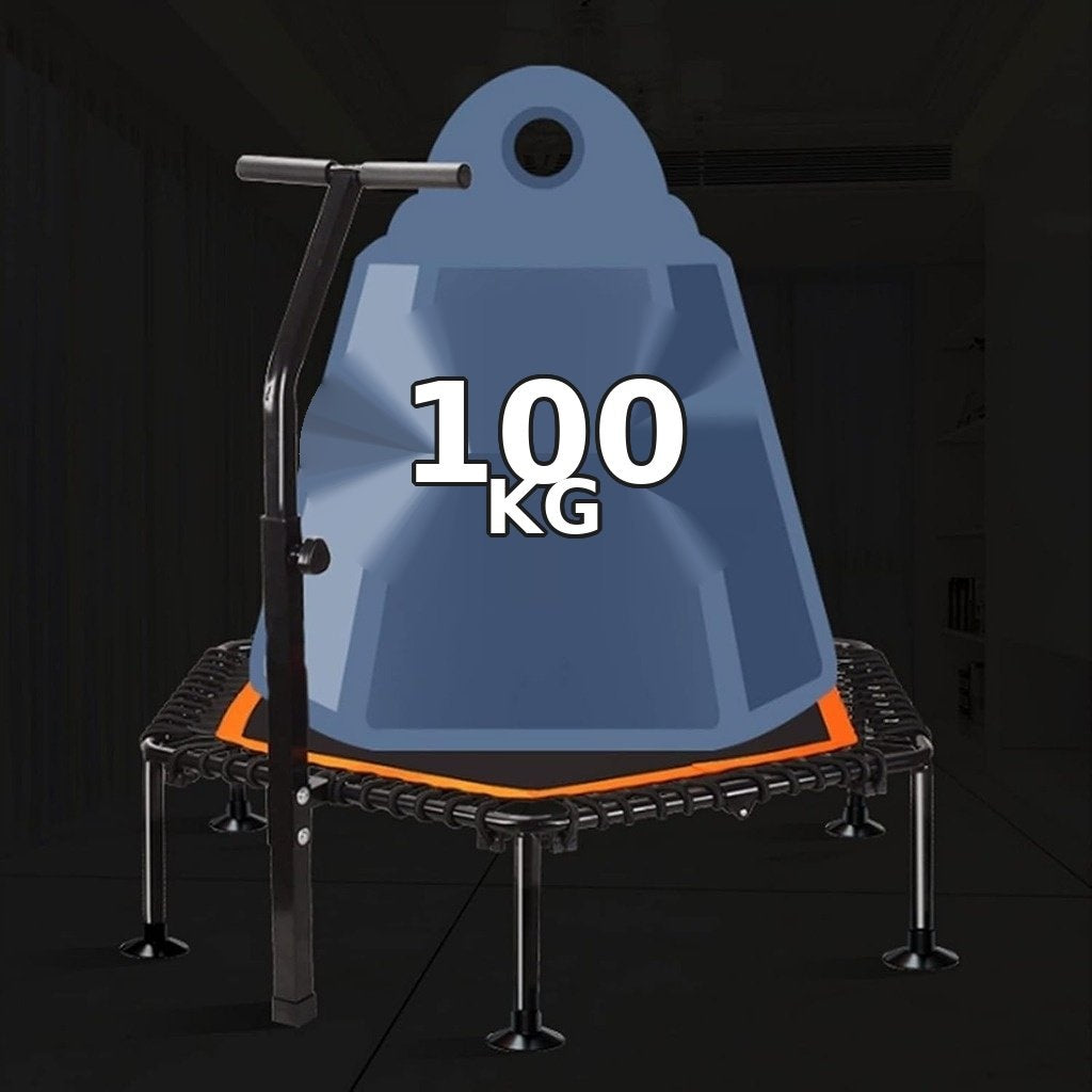 Indoor Fitness Rebounder with Adjustable Bar