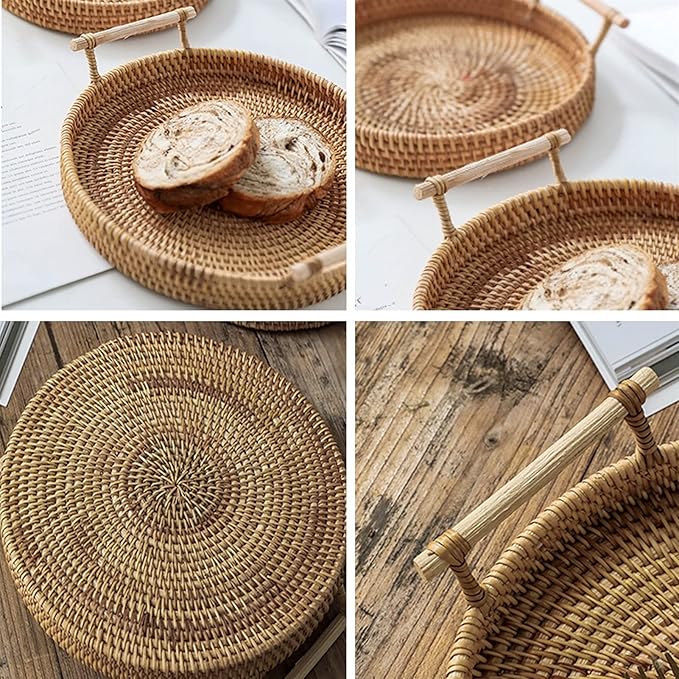 Decorative Serving Rattan Tray