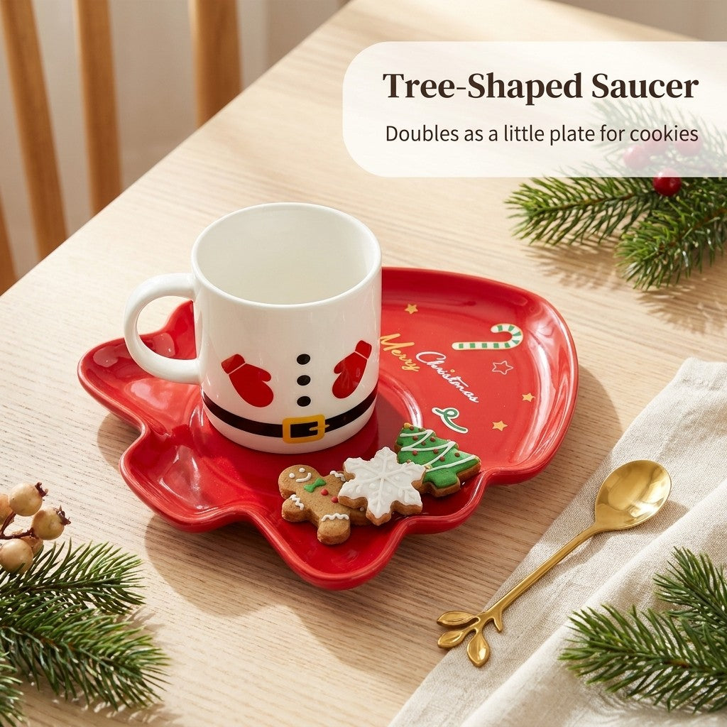 Tree-shaped saucer doubles as a cookie plate