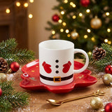 Christmas Tree Saucer Mug Set with Spoon