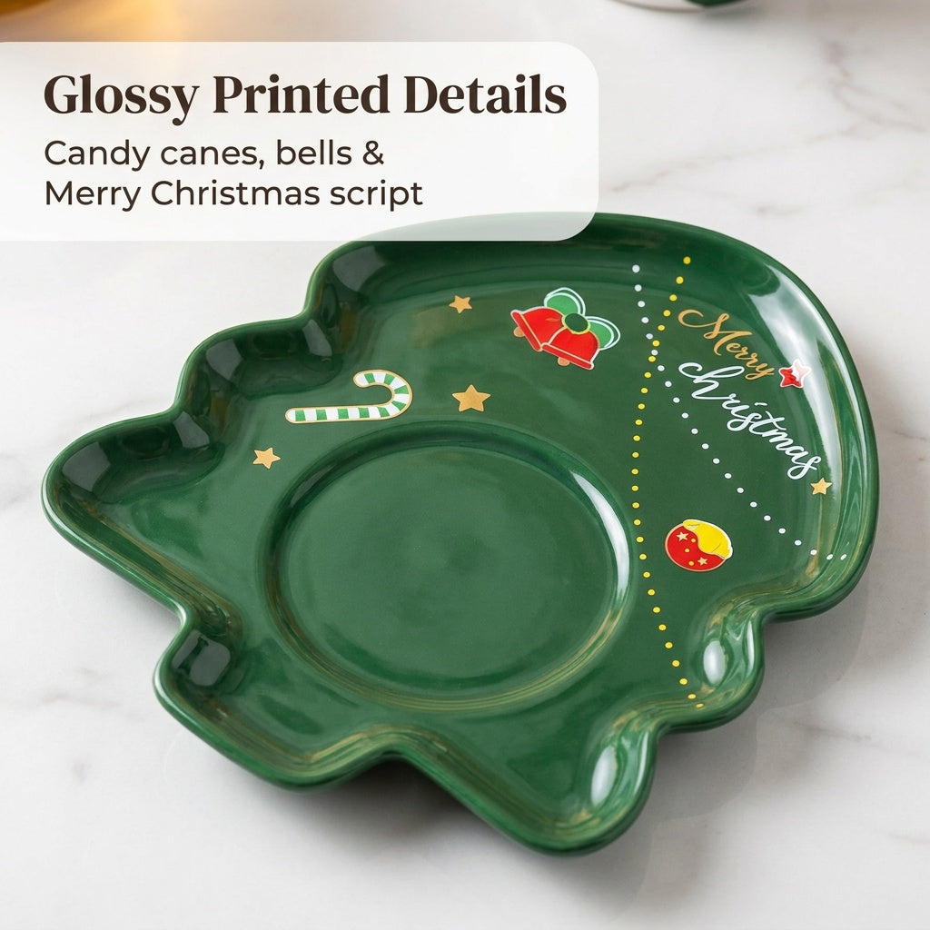 Glossy printed tree saucer details