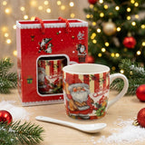 Vintage Santa Mug Gift Box with Spoon