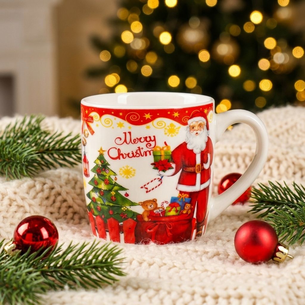 Standing Santa Christmas mug
