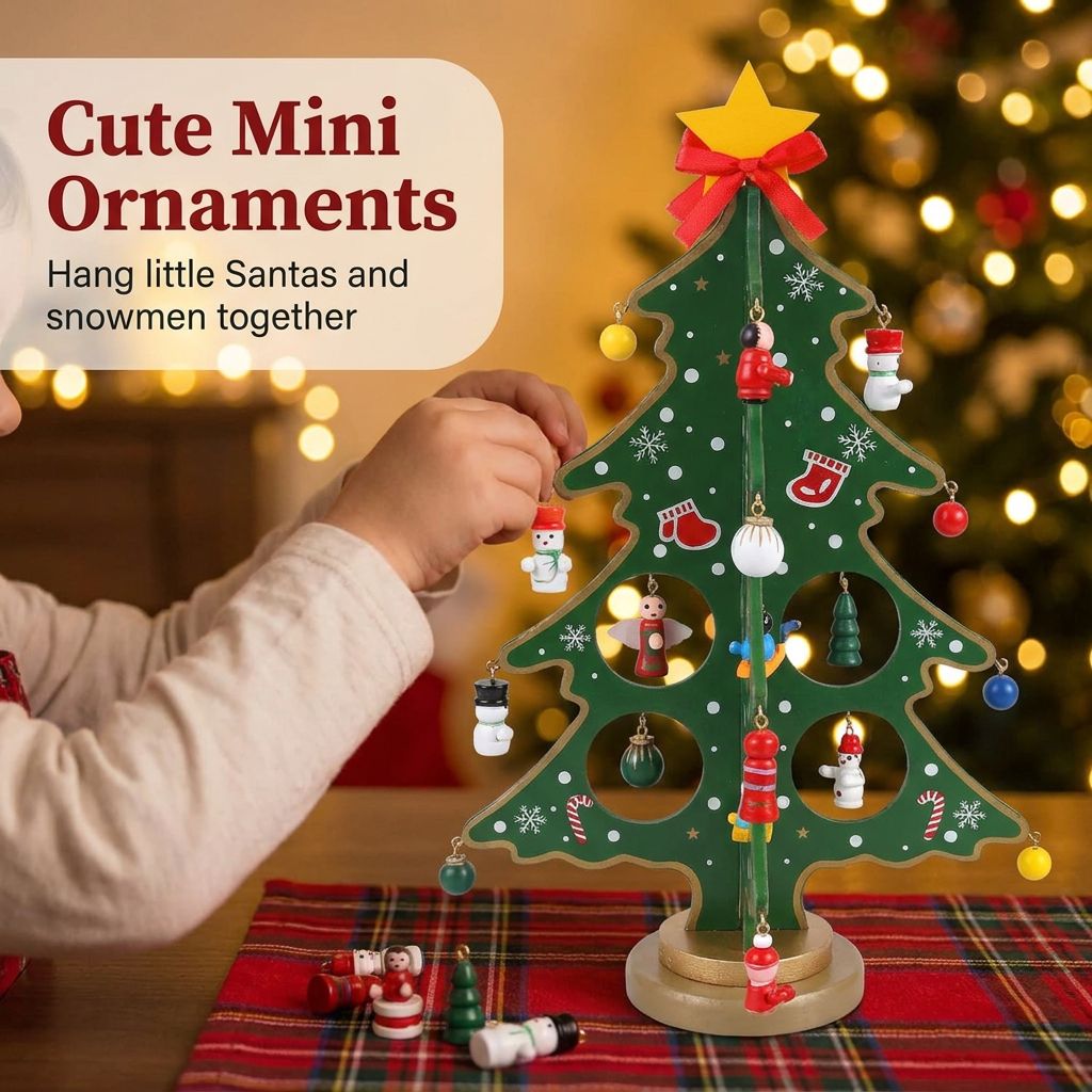 Cute mini ornaments - hang little Santas and snowmen