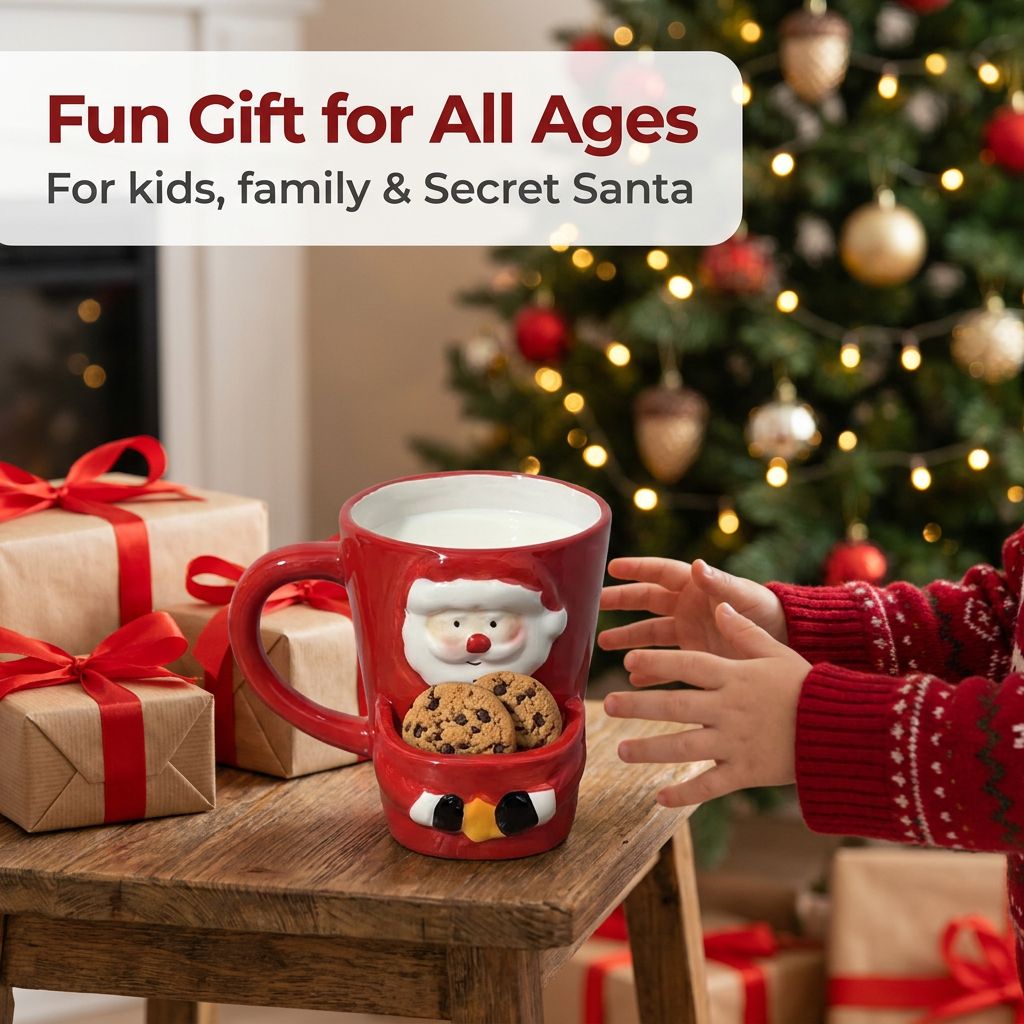 Santa Mug with Cookie Pocket - Fun Gift for All Ages