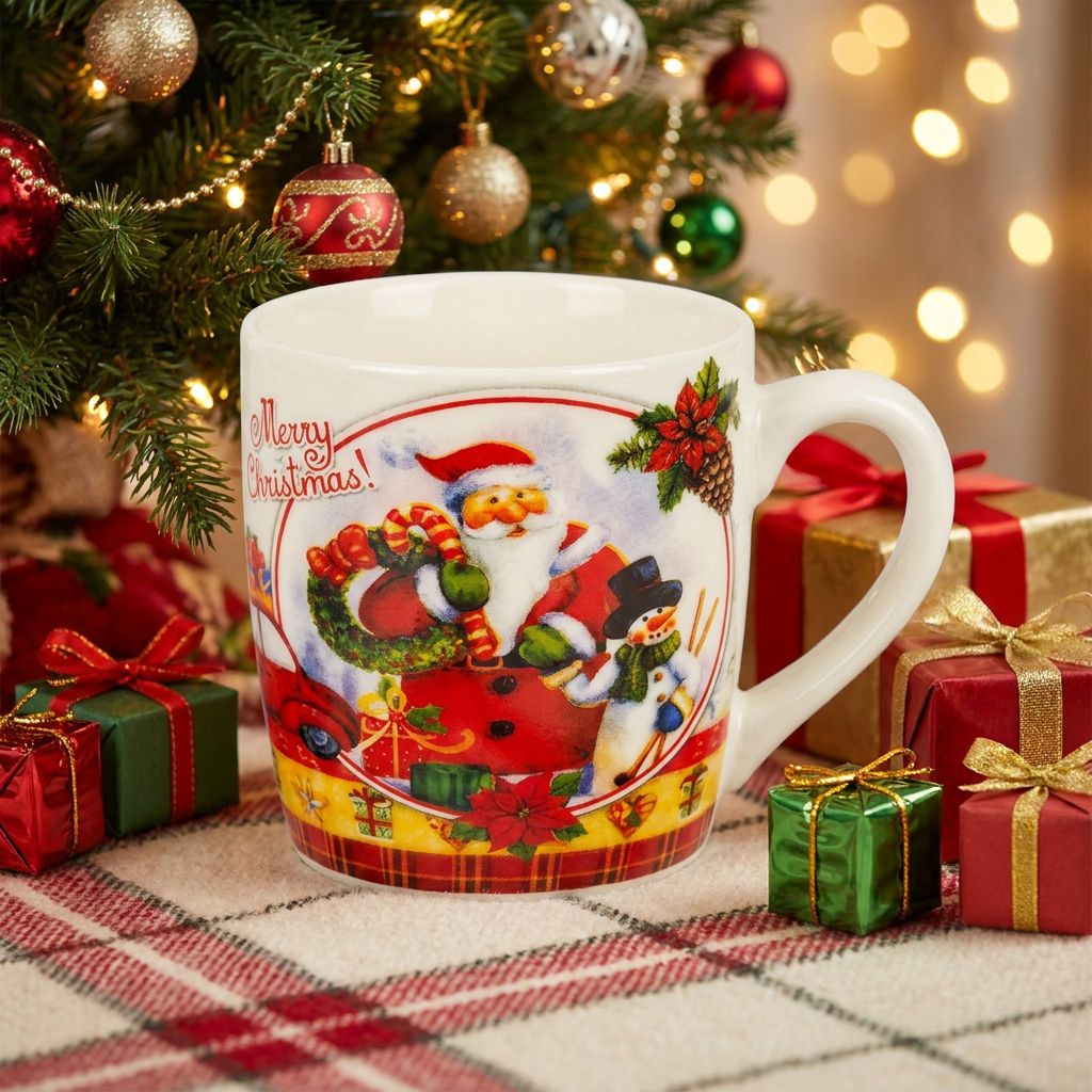 Snowman Santa Christmas mug