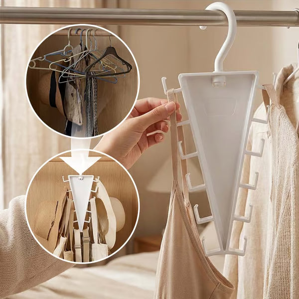 V-Shaped Wall-Mounted Clothes Hook Rack