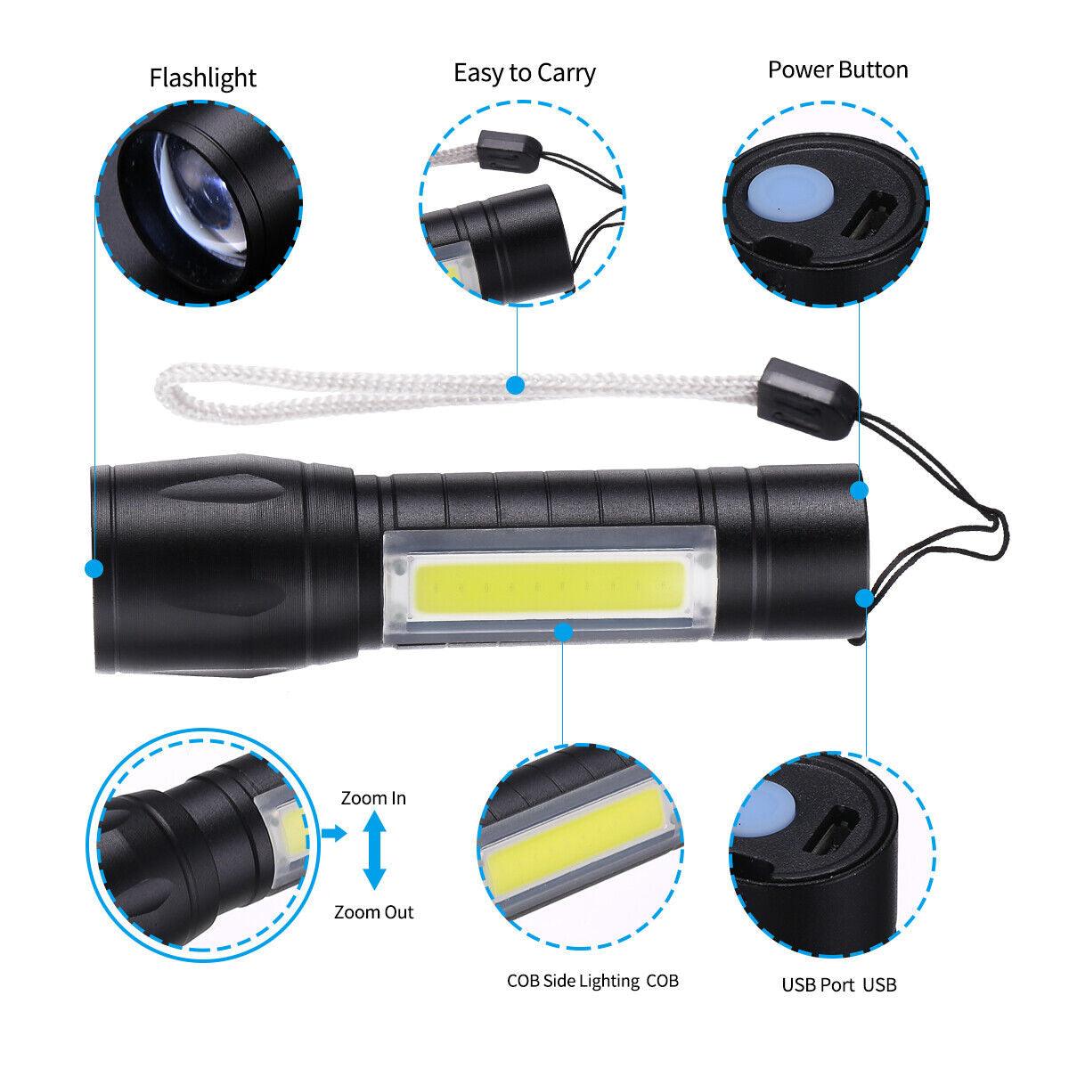 Rechargeable Waterproof LED Mini Torch - 961stores