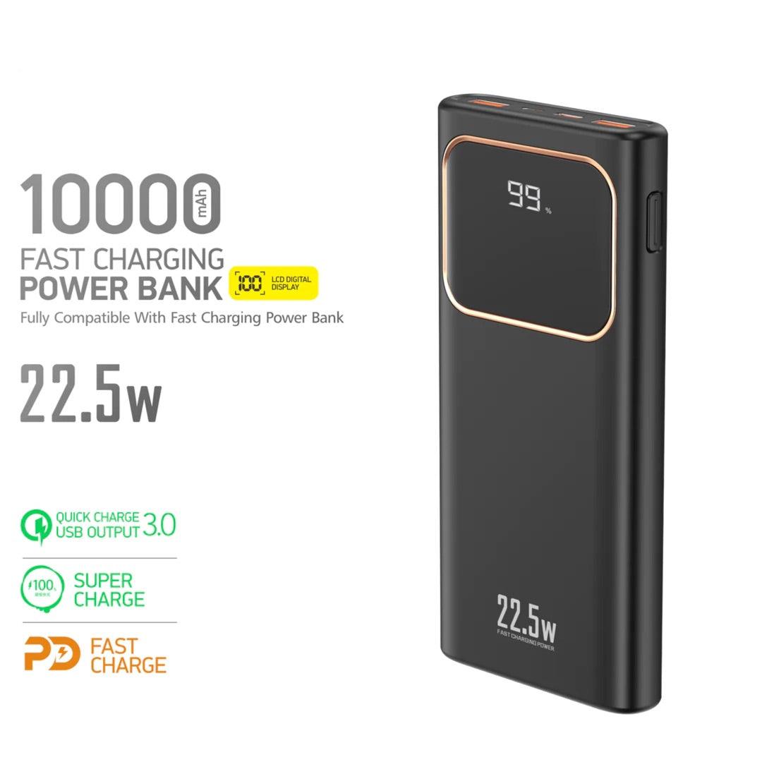 Foneng Fast Charge Power Bank 10000mAh with a LED screen - 961stores
